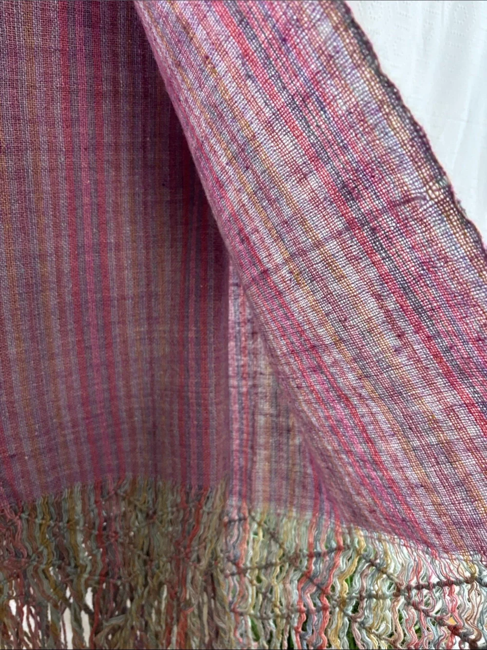 Vintage wool shawl purple